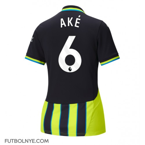 Camiseta Manchester City Nathan Ake #6 Visitante Equipación para mujer 2024-25 manga corta